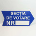 Indicator sageata sectii votare SGT1PB directie dreapta 60x28,5 cm
