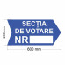 Indicator sageata sectii votare SGT1PB directie dreapta 60x28,5 cm