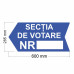 Indicator sageata sectii votare SGT1PB directie stanga 60x28,5 cm