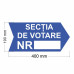 Indicator sageata sectii votare SGT1PS directie dreapta 40x19 cm